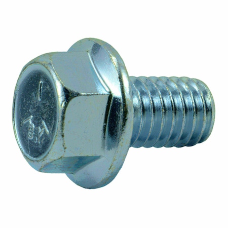 Midwest Fastener Grade 5, 3/8"-16 Flange Bolt, Zinc Plated Steel, 5/8 in L, 10 PK 34802